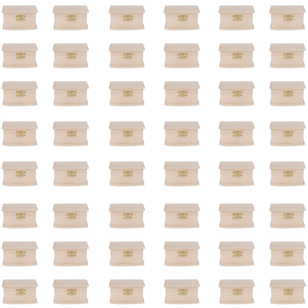 48 Pack: 3.5" Wood Trinket Box by Make Market®